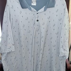 Callaway Gray Polo Shirt with Golf Print